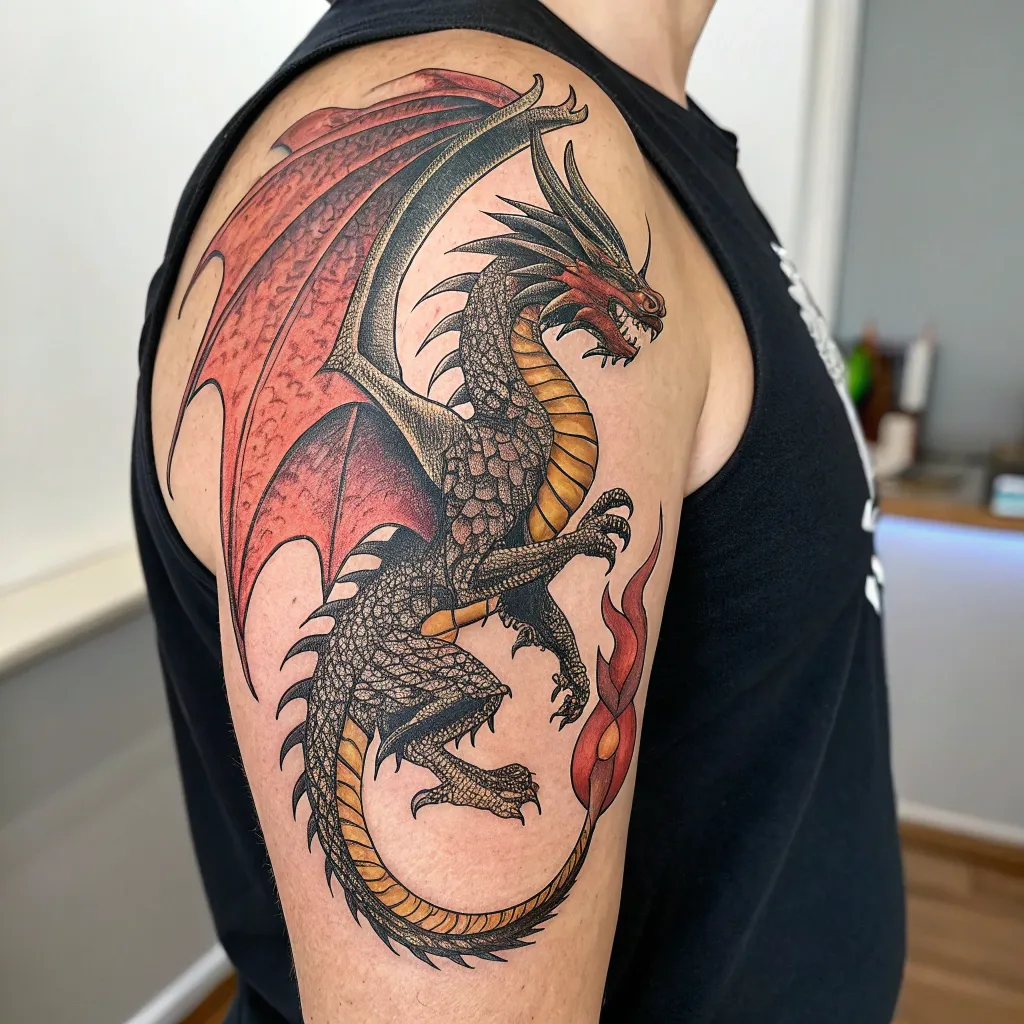Intricate Dragon Tattoo